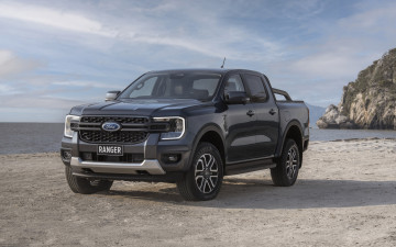 Картинка 2023+ford+ranger+sport+ au автомобили ford ranger sport 4k вид спереди экстерьер австралийская версия новый серый рейнджер спорт американские форд пикап побережье
