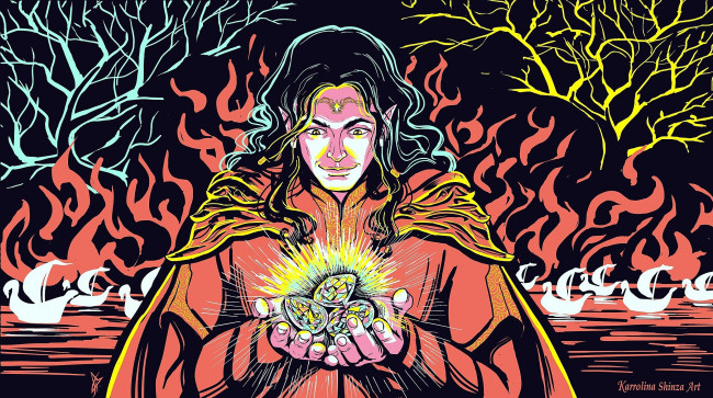 Обои картинки фото фэнтези, эльфы, эльф, алмазы