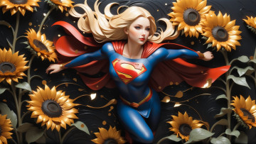 Картинка 3д+графика люди+ people нейросети графика нейроарт ai art нейронные сети рисунки нейро искусство supergirl