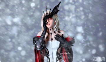 Картинка девушки visagefox образ косплей наряд костюм снег зима