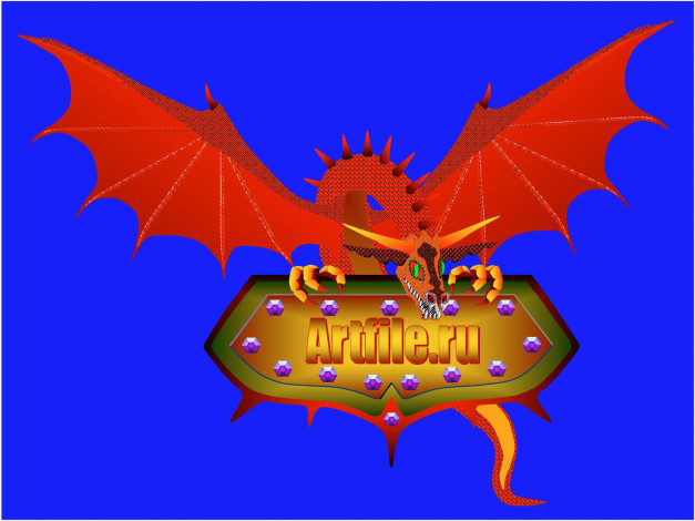 Обои картинки фото на, правах, рекламы, рисованные, животные, сказочные, мифические, дракон