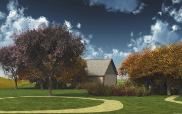 Картинка 3д графика nature landscape природа