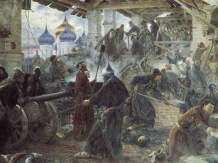 Картинка оборона троице cергиевой лавры рисованные сергей милорадович