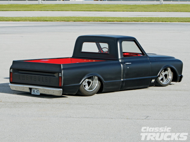 Обои картинки фото 1967, chevy, c10, автомобили, custom, pick, up