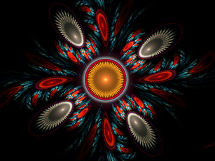 Картинка 3д графика fractal фракталы фон