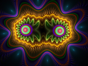 Картинка 3д графика fractal фракталы фон