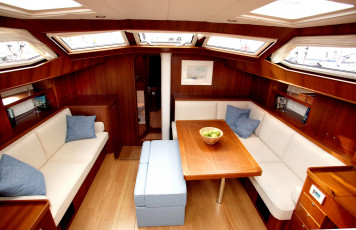 обоя интерьер, каюты, помещения, на, корабле, яблоки, каюта, столик, диваны