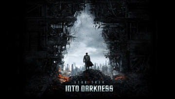 Картинка star trek into darkness кино фильмы надпись разруха фантастика плащ