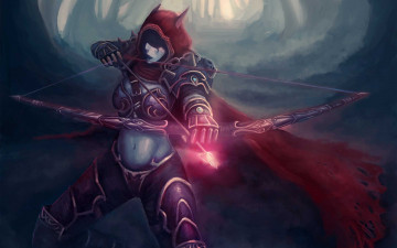 Картинка фэнтези эльфы лук эльфийка