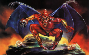 Картинка julie bell фэнтези демоны крылья монстр hellspawn черепа