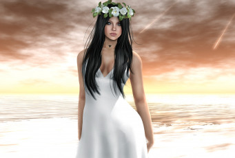 Картинка 3д+графика people+ люди венок