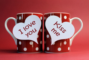 Картинка праздничные день+святого+валентина +сердечки +любовь чашки признание