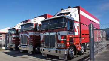 Картинка kenworth+trio автомобили kenworth сша автобусы грузовые truck company