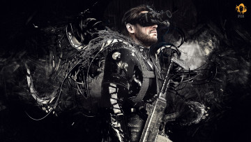 обоя metal gear solid v,  ground zeroes, видео игры, metal gear solid, автомат, графика
