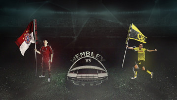 Картинка спорт 3d рисованные стадион wembley Чемпионов финал лига borussia munchen bayern dortmund