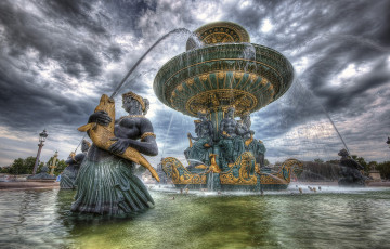 Картинка paris +obelisk города париж+ франция фонтаны статуи бассейн площадь