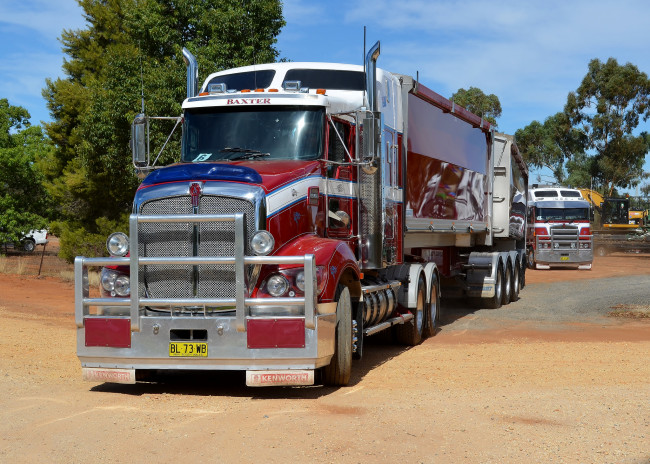 Обои картинки фото kenworth t609 bdouble, автомобили, kenworth, truck, company, сша, автобусы, грузовые