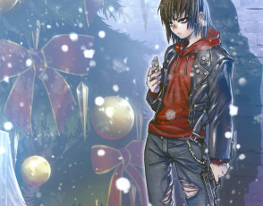 Картинка аниме black+lagoon девушка revy кофта пистолет оружие hiroe rei