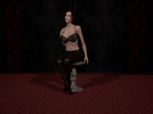 Картинка 3д+графика люди+ people девушка взгляд фон