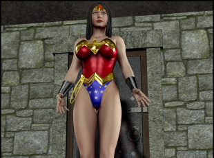 Картинка lordsnot 3д+графика фантазия+ fantasy девушка взгляд фон супермен