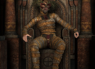 Картинка 3д+графика фантазия+ fantasy человек маска