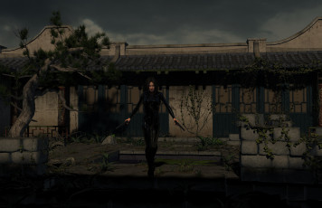 Картинка 3д+графика фантазия+ fantasy оружие фон взгляд девушка