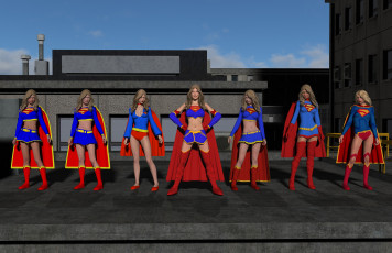 Картинка 3д+графика фантазия+ fantasy супермены фон взгляд девушки