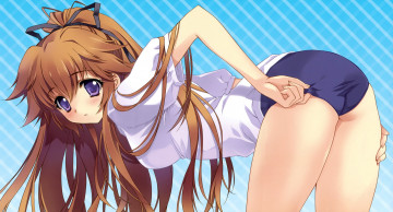 обоя аниме, carnelian, mix, девушка, взгляд, поза, арт, suwa, ranmaru