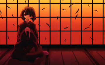обоя аниме, carnelian, комната, девушка
