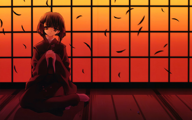 Обои картинки фото аниме, carnelian, комната, девушка