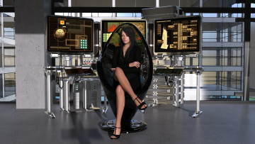 Картинка 3д+графика люди+ people фон взгляд девушка