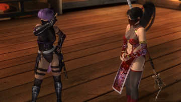 обоя dead or alive 5, видео игры, взгляд, девушки, фон