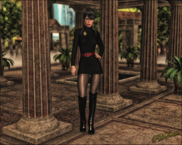 Обои картинки фото 3д графика, люди , people, девушка, фон, взгляд