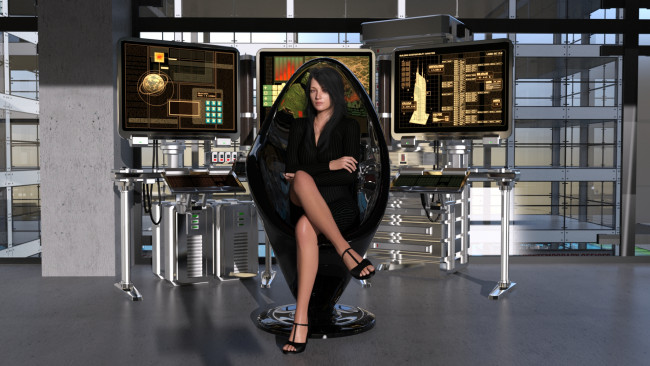 Обои картинки фото 3д графика, люди , people, фон, взгляд, девушка