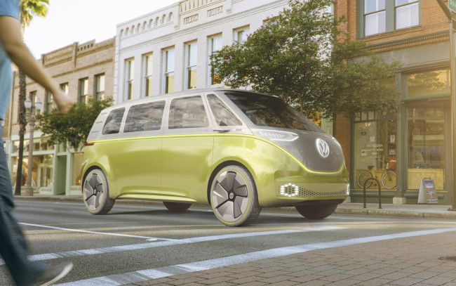 Обои картинки фото 2017-volkswagen-i-d-buzz-concept, автомобили, volkswagen