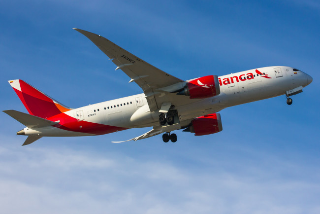 Обои картинки фото boeing 787, авиация, пассажирские самолёты, авиалайнер