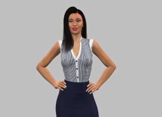 Картинка 3д+графика люди+ people взгляд девушка фон