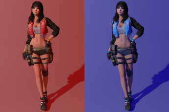 Картинка 3д+графика люди+ people фон девушки взгляд