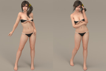 Картинка 3д+графика люди+ people фон взгляд девушки