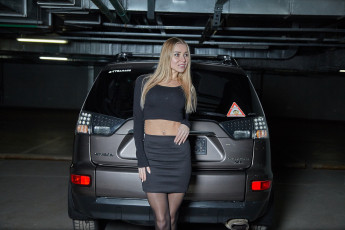 обоя автомобили, -авто с девушками, mitsubishi, outlander, xl