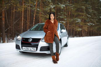 обоя автомобили, -авто с девушками, volkswagen, golf