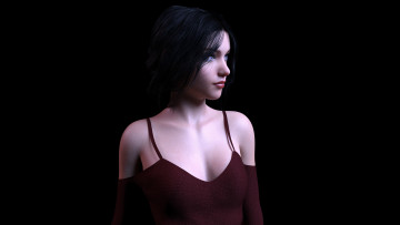 Картинка 3д+графика люди+ people фон взгляд девушка