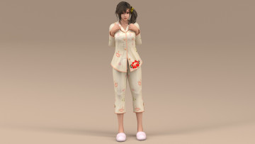 Картинка 3д+графика люди+ people фон взгляд девушка