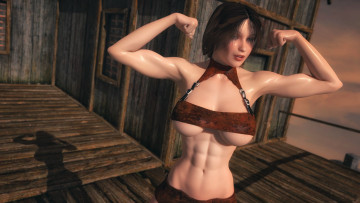 обоя 3д графика, люди , people, фон, взгляд, девушка