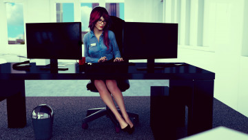 Картинка 3д+графика люди+ people фон взгляд девушка