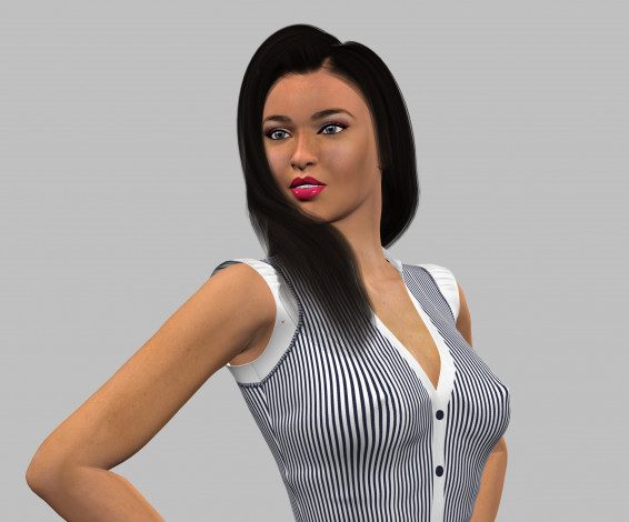 Обои картинки фото 3д графика, люди , people, девушка, фон, взгляд