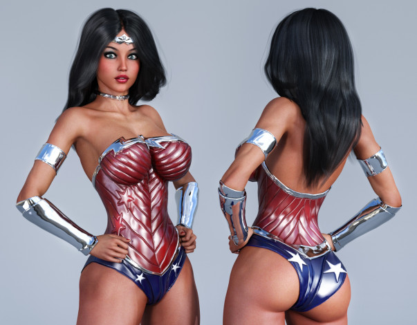 Обои картинки фото 3д графика, люди , people, взгляд, девушки, фон