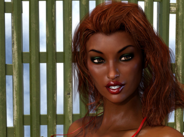 Обои картинки фото 3д графика, портрет , portraits, девушка, фон, взгляд