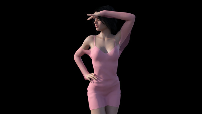 Обои картинки фото 3д графика, люди , people, фон, девушка, взгляд