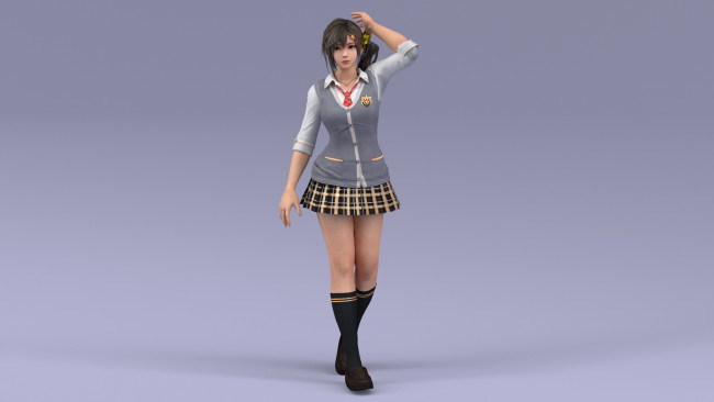 Обои картинки фото 3д графика, люди , people, фон, взгляд, девушка